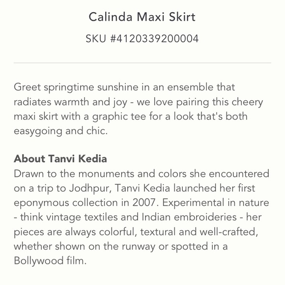 ANTHROPOLOGIE Calinda Embellished Maxi Skirt - Picture 7 of 8